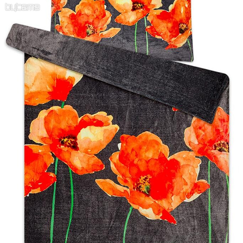 Literie en microfibre microflannel - Coquelicots