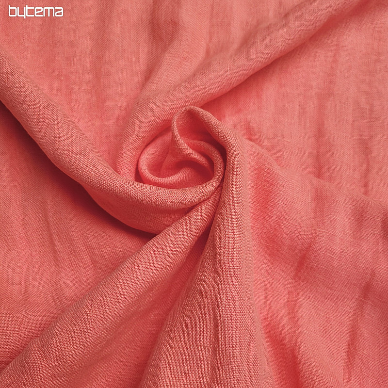 Tissu lin CORAIL - rose