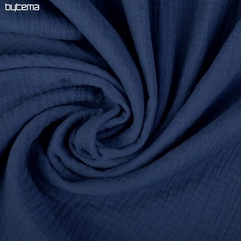 Tissu gaze de coton indigo