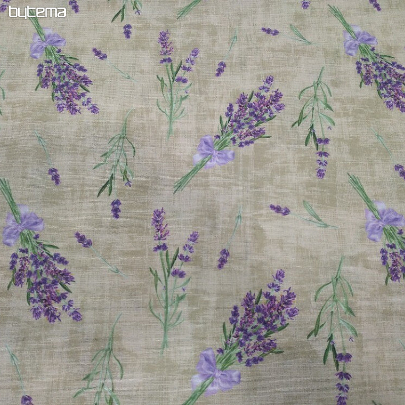 Tissu décoratif LAVANDE AVEC NŒUD