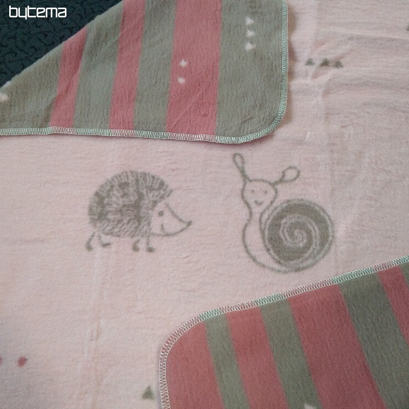 Couverture enfant MAJA 1657/10 rose 75x100
