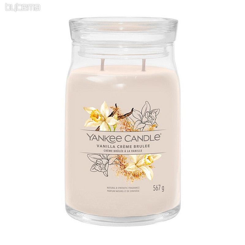 bougie YANKEE CANDLE parfum VANILLE CREME BRULÉE GRAND VERRE 2 mèches