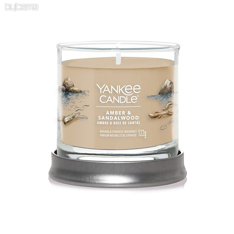 bougie YANKEE CANDLE parfum AMBRE et BOIS DE SANTAL TUMBER PETIT