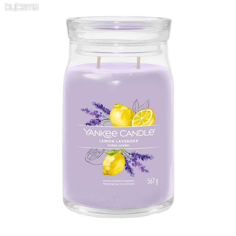 BOUGIE YANKEE - VERRE CITRON LAVANDE GRANDE 2 mèches