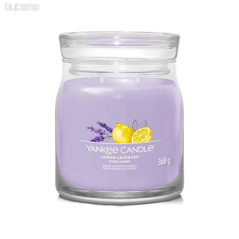 BOUGIE YANKEE - VERRE CITRON LAVANDE MOYENNE 2 mèches