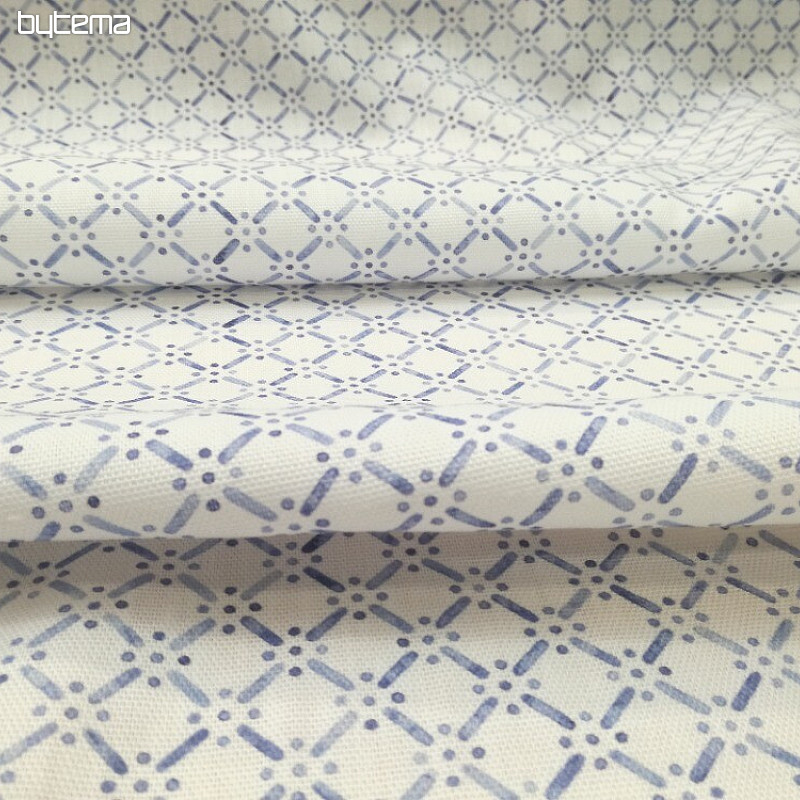 Tissu déco Grid bleu