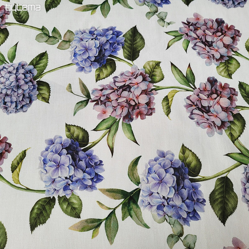 Tissu décoratif HORTENSIAS VIOLET