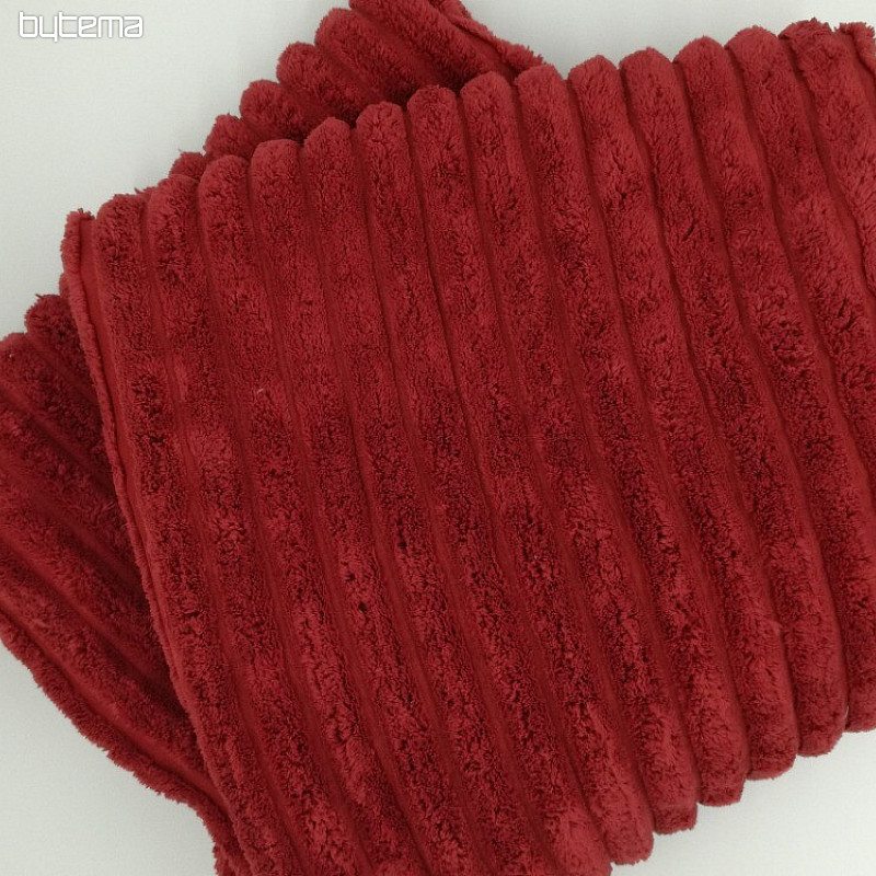 couverture Agneau velours côtelé ROUGE 150x200