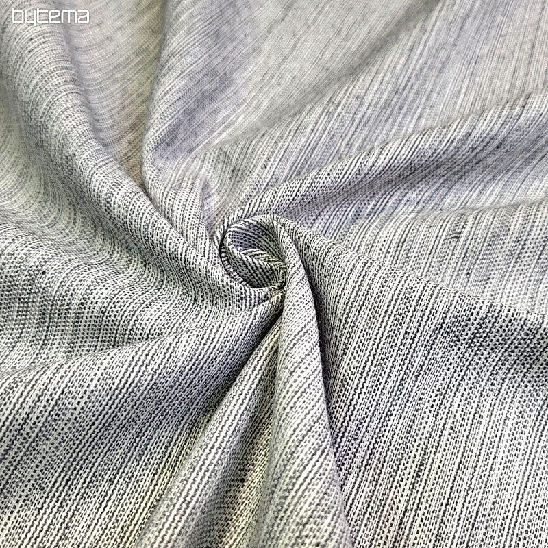 Tissu déco VIRGO GRIS reflets noir et blanc