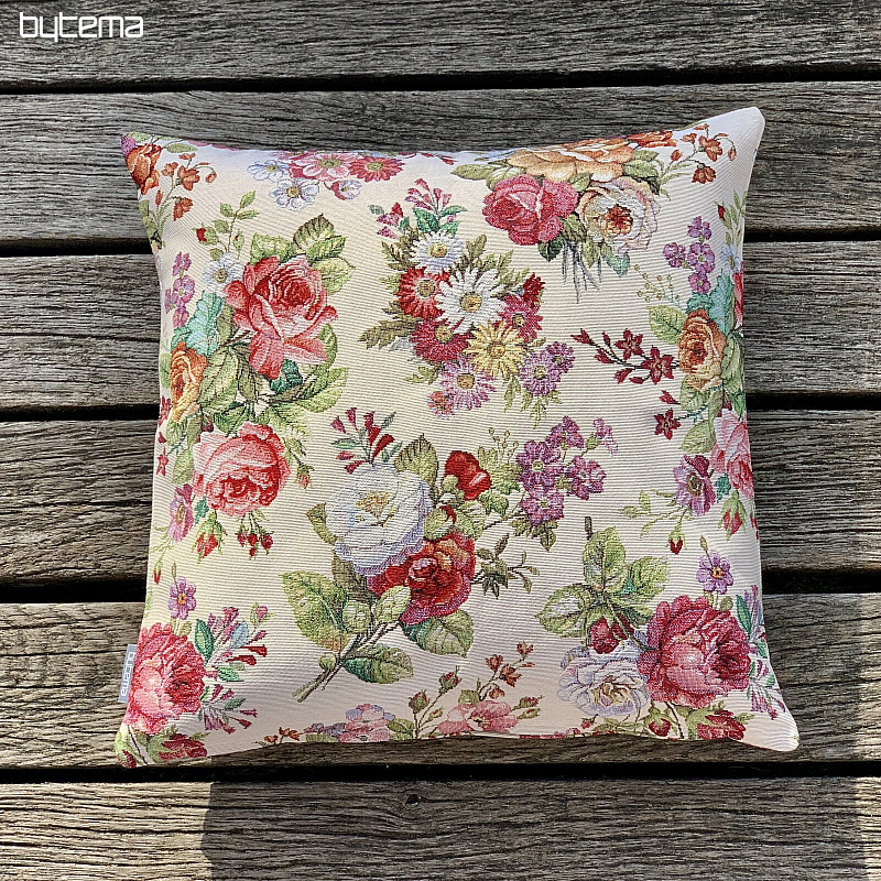Housse de coussin tapisserie FLEURS