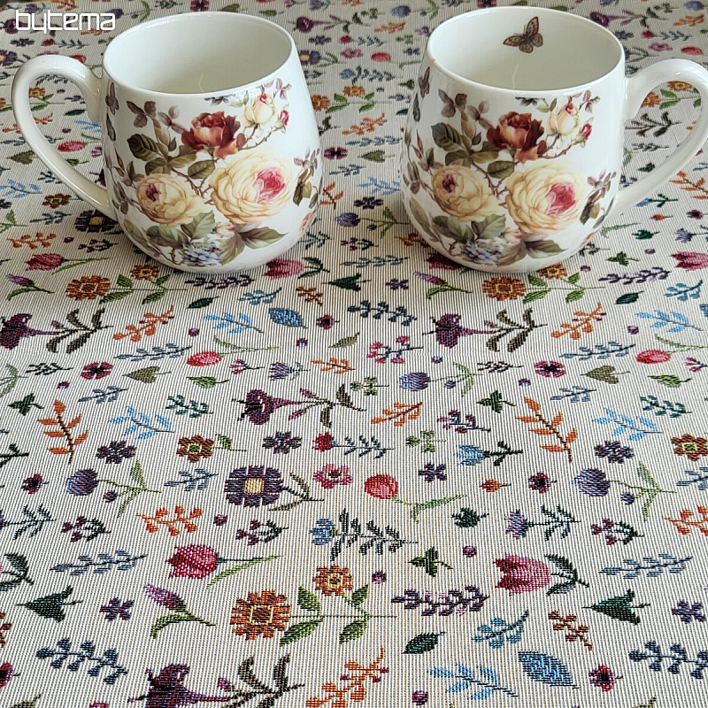 Nappe et foulard tapisserie JARDIN