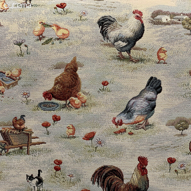Tissu de tapisserie BACKYARD HEN