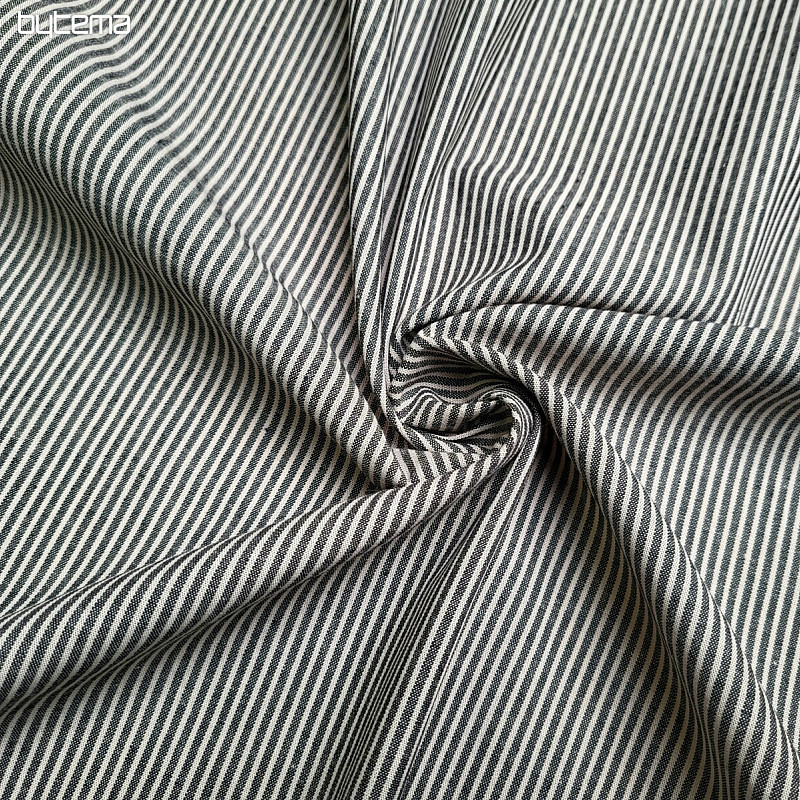 Tissu coton RAYURE NOIRE