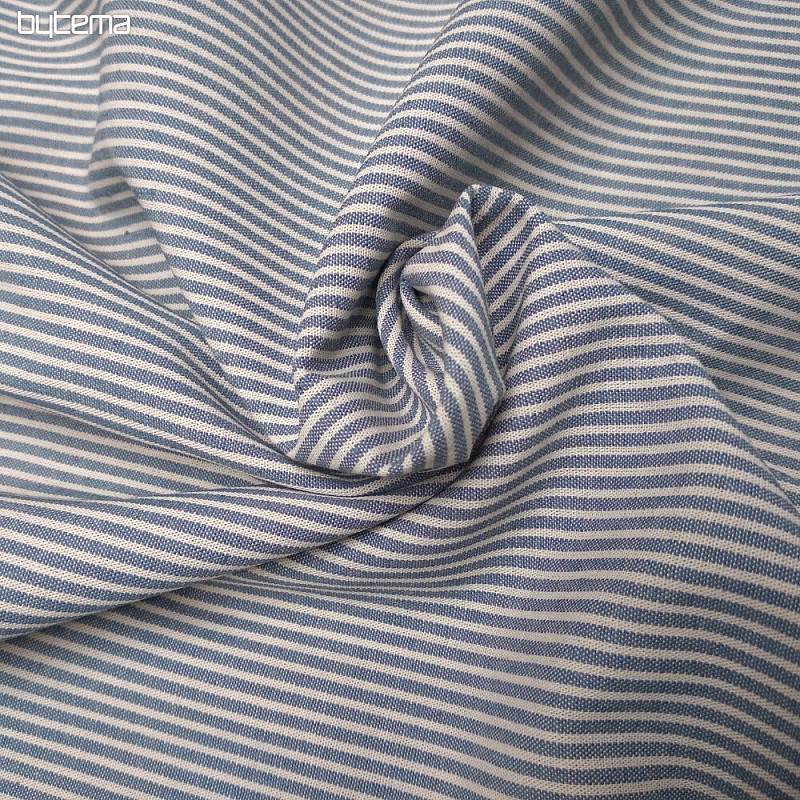 Tissu coton RAYURE BLEU CLAIR