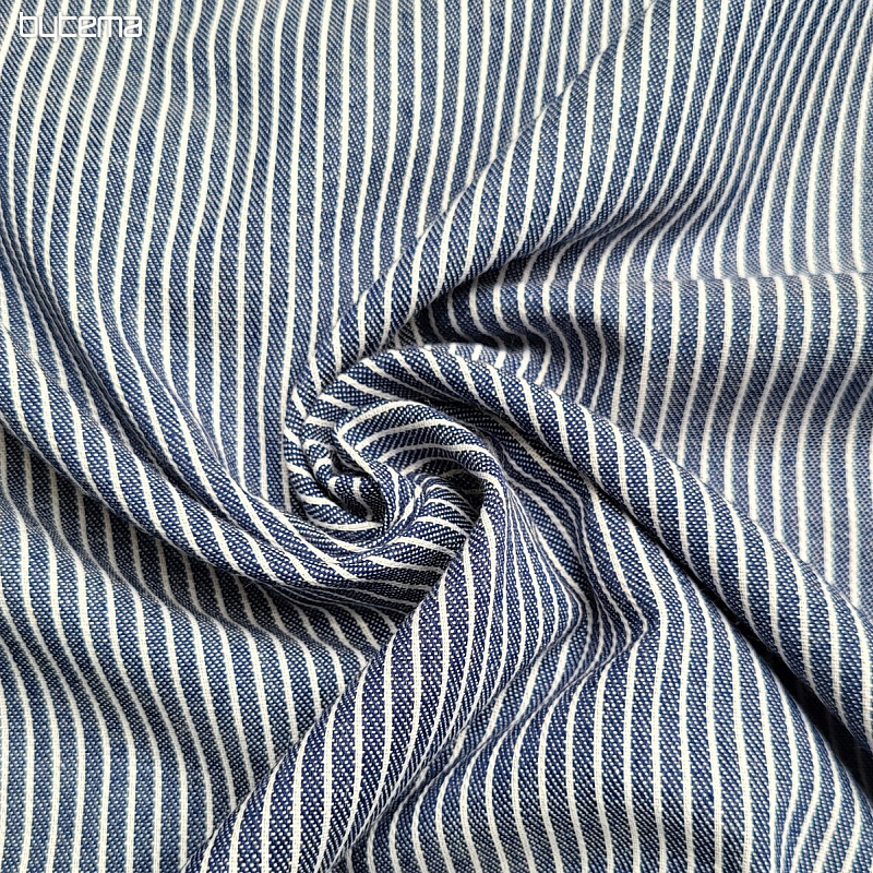 Décor. tissu RAYURE BLEU MARINE