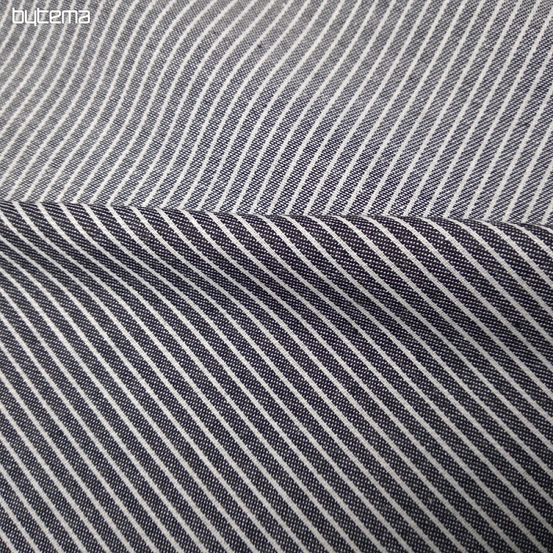 Décor. tissu ANTHRACITE/blanc STRIPE