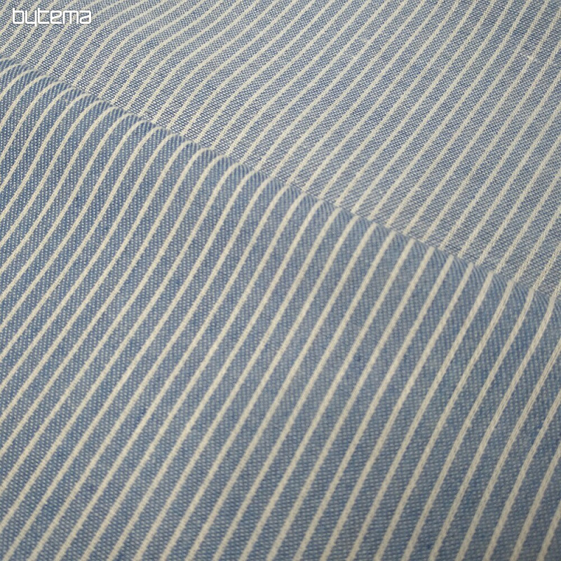 Décor. tissu RAYURE BLEU CLAIR