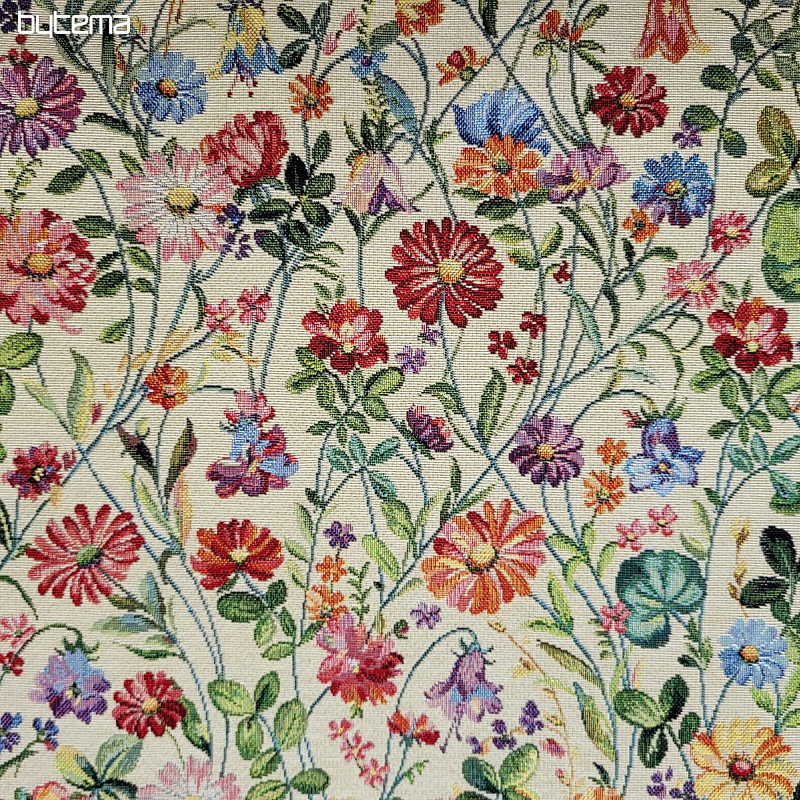 Tissu pour tapisserie SCARLET - SUMMER MEADOW