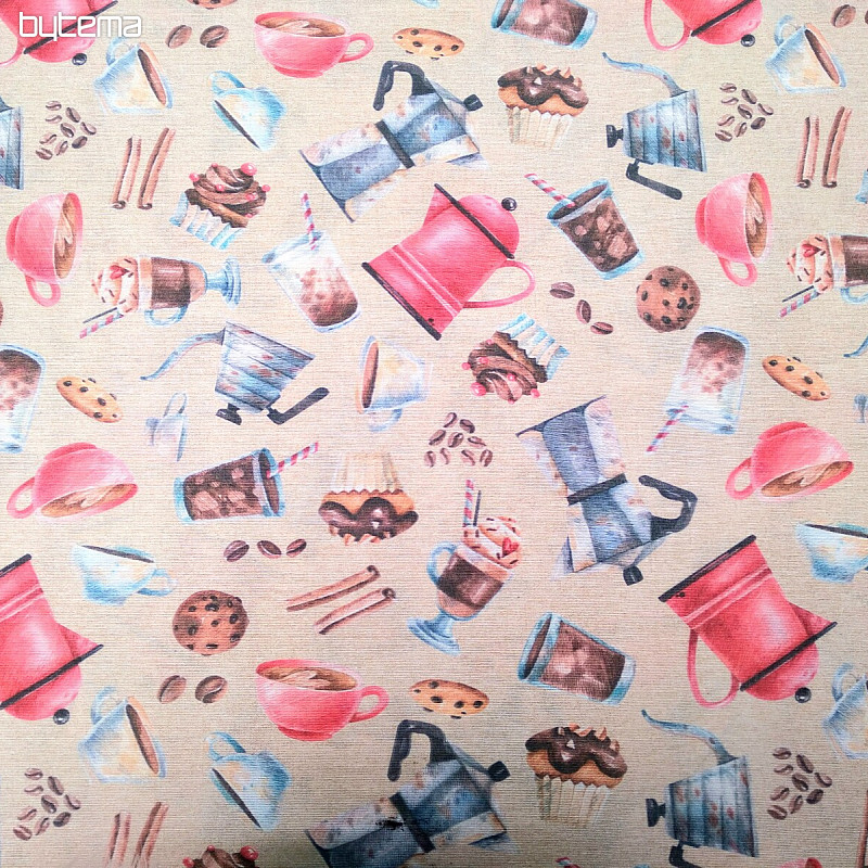 Tissu décoratif CAFÉ