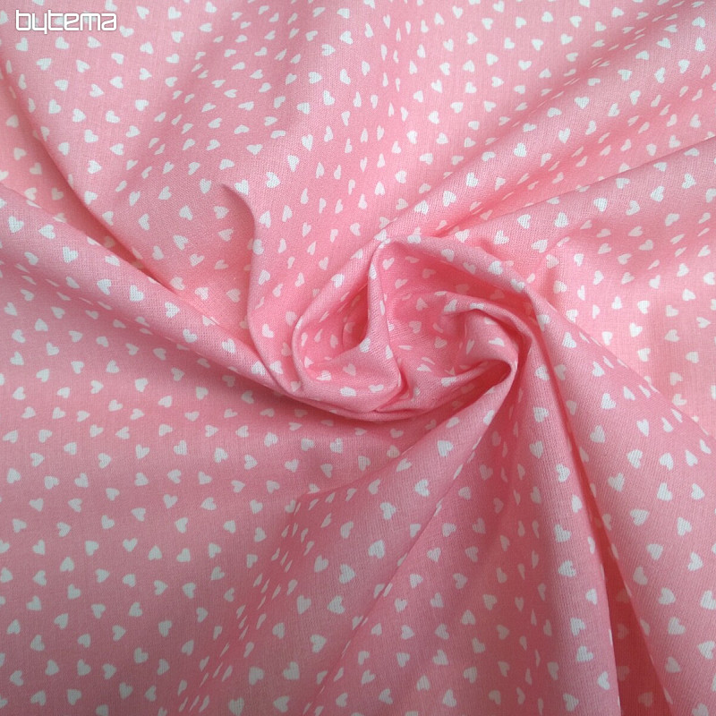 Tissu en coton MINI COEURS