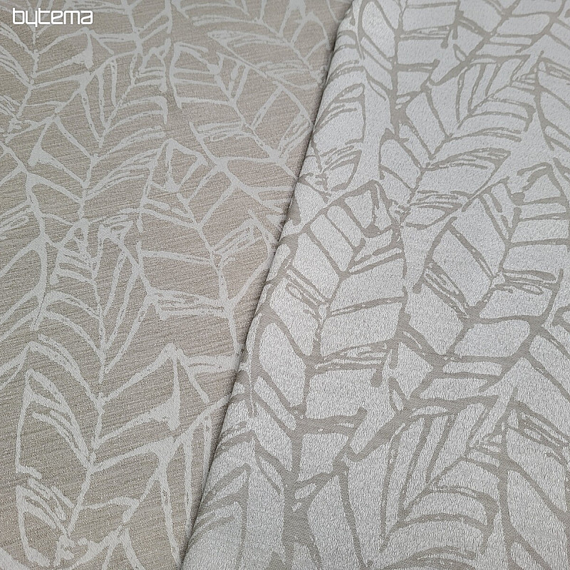 Tissu déco MALVIA feuilles beige