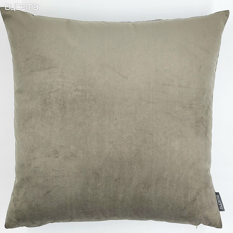 Housse en velours RIVIERA GRIS BEIGE