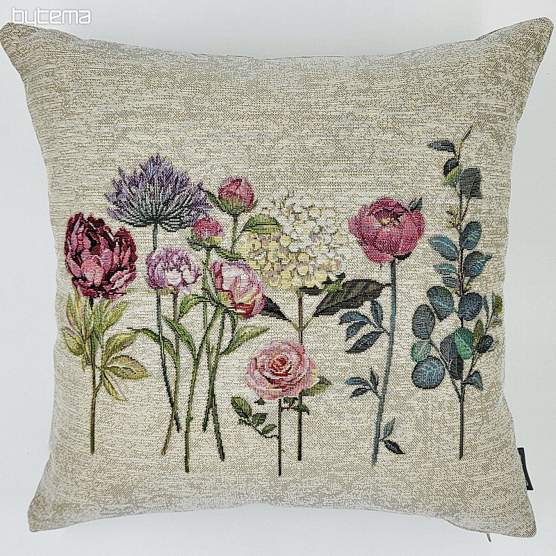 Housse de coussin tapisserie TEMPS FLORES