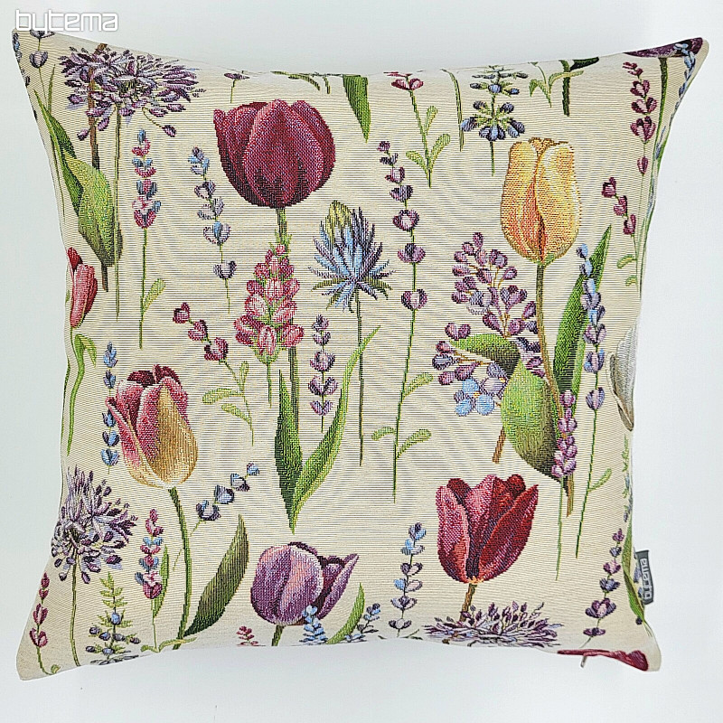 Housse de coussin tapisserie TULIPE PRINTEMPS
