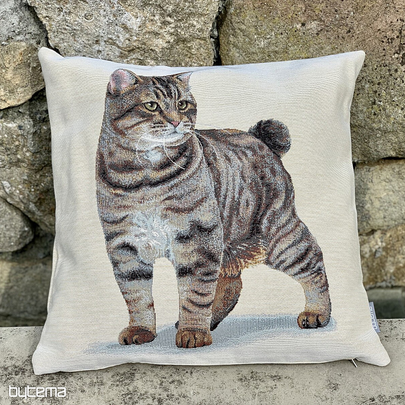 Housse de coussin tapisserie CHATON