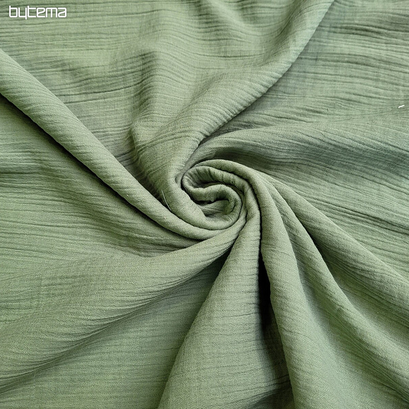 Tissu coton GAZE KAKI