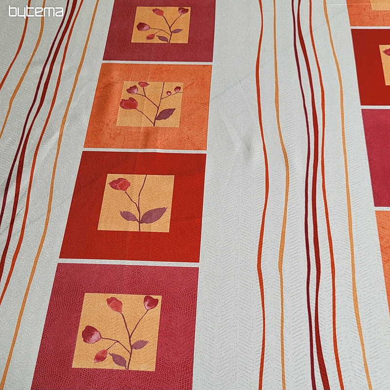 Tissu décoratif ROSE ROUGE