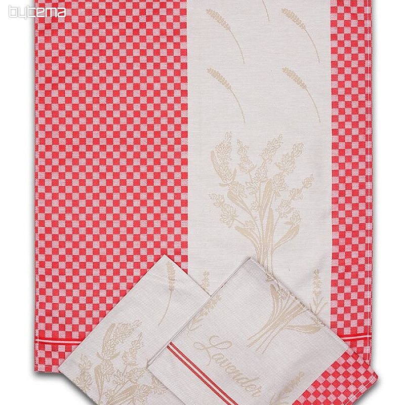 Serviettes LAVANDE CUBE ROUGE 3 pièces