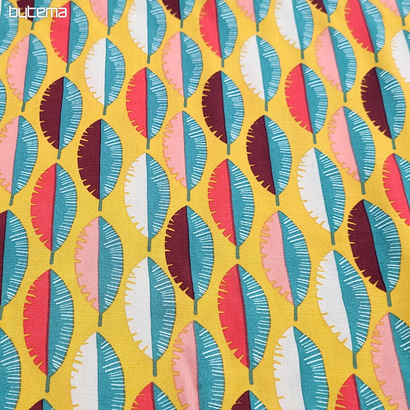 Tissu décoratif PLUME VIGO MOUTARDE
