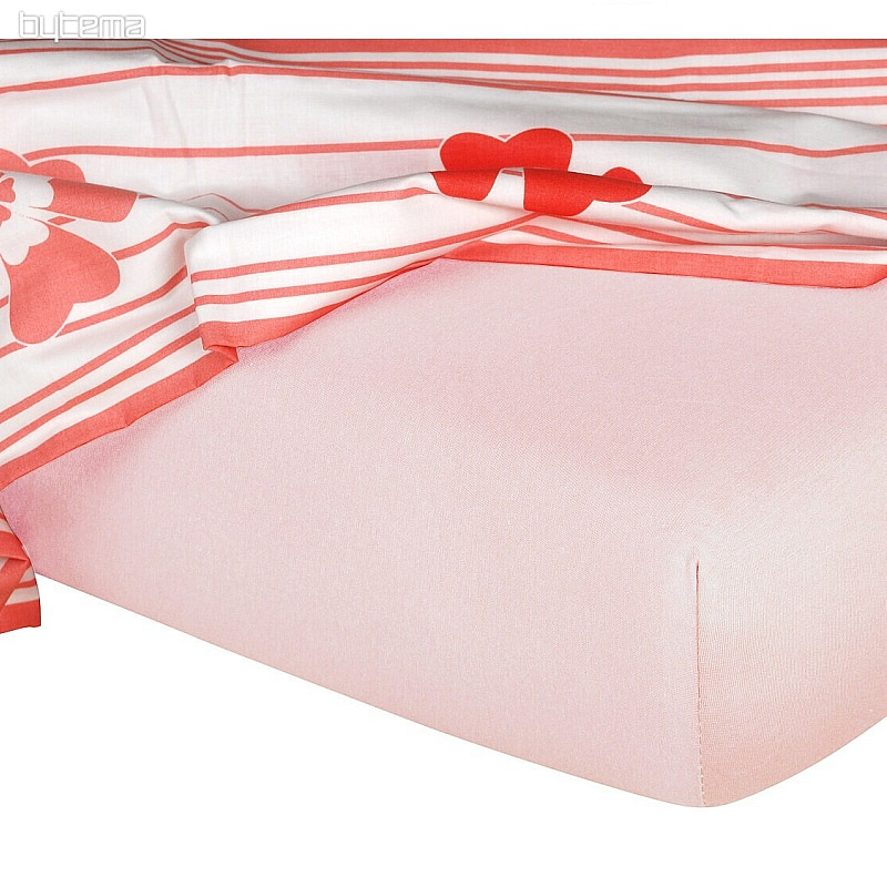 Drap de lit en jersey couleur POUDRE