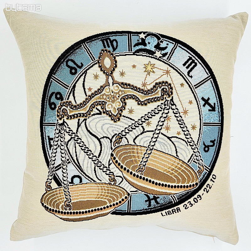Housse de coussin tapisserie LIBRA