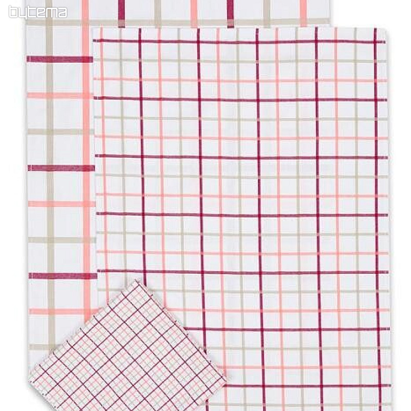 Torchons jacquard SALMON CHECK MIX