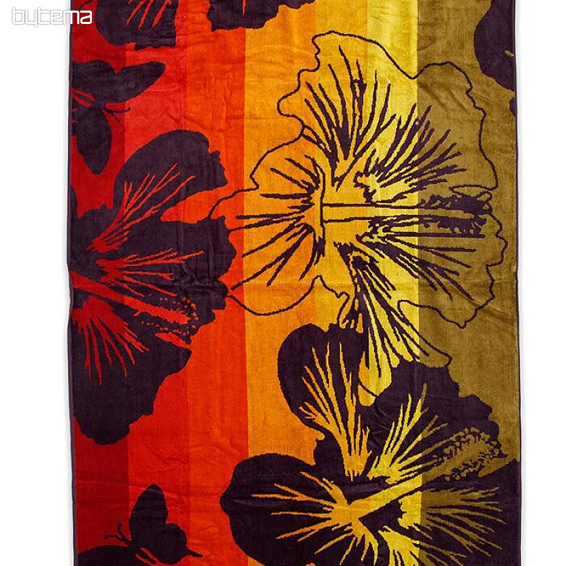 Serviette de plage luxe GRANDES FLEURS
