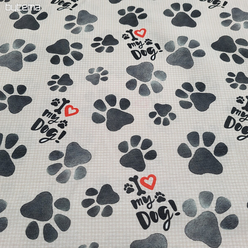 Tissu décoratif EMPREINTE DE CHIEN