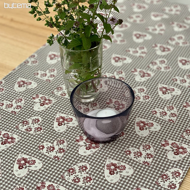 Nappe et châle TOSCANA VALERY 17 COEURS