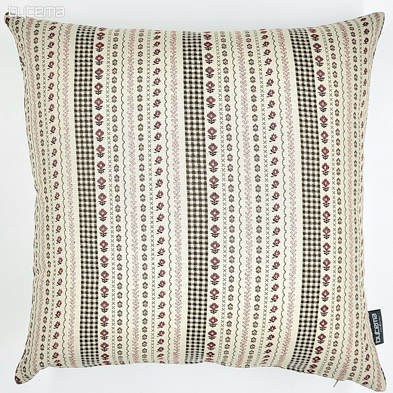 Housse de coussin TOSCANA RIGA STRIPE bordeaux