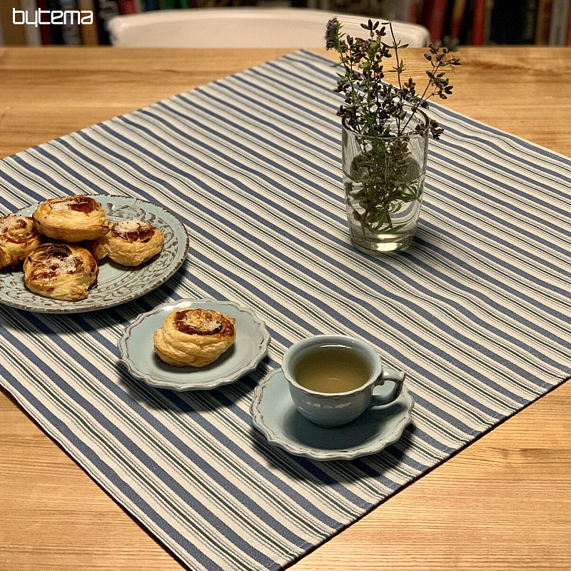 Nappe et écharpe TOSCANA VALERY MULTI STRIPE bleu