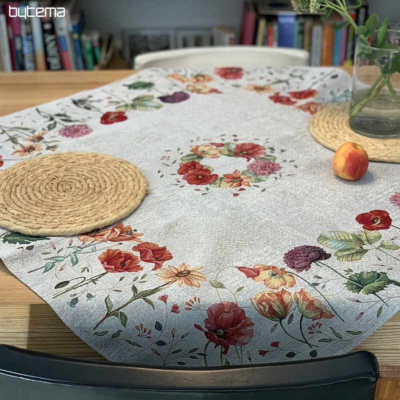 Nappe tapisserie et châle FLEURS DES PRÉS