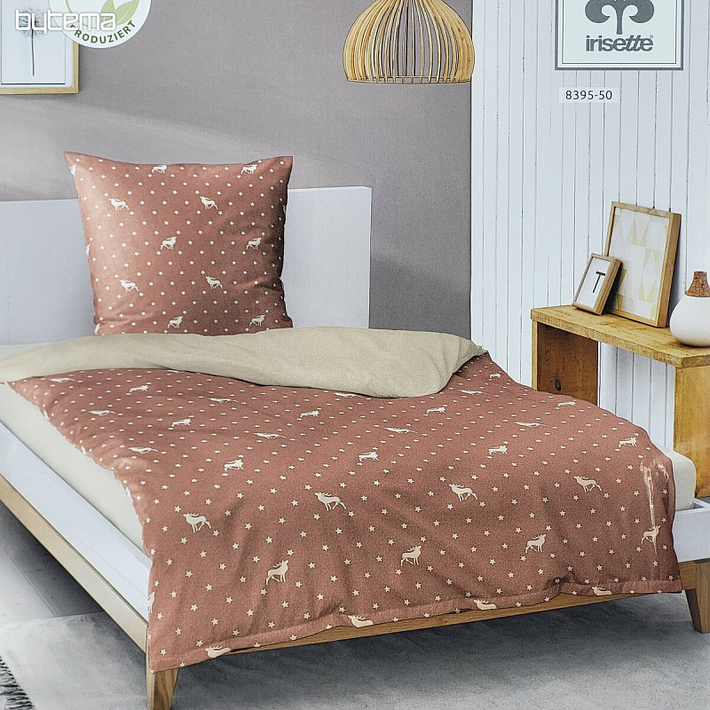 Literie de luxe en flanelle IRISETTE 8395-50 PANDA saumon