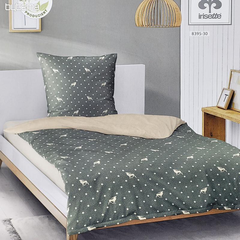 Literie de luxe en flanelle IRISETTE 8395-30 PANDA vert