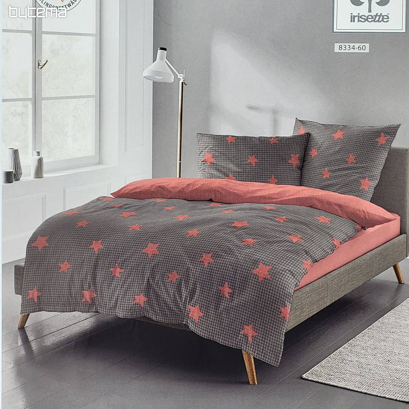Literie de luxe en flanelle IRISETTE 8334-60 DUBLIN étoiles rouges