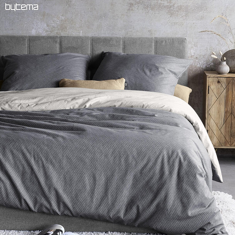 Literie de luxe en flanelle IRISETTE KOALA gris blanc