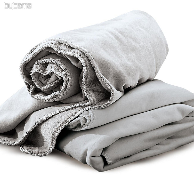 Couverture microfibre IRISETTE ARGENT