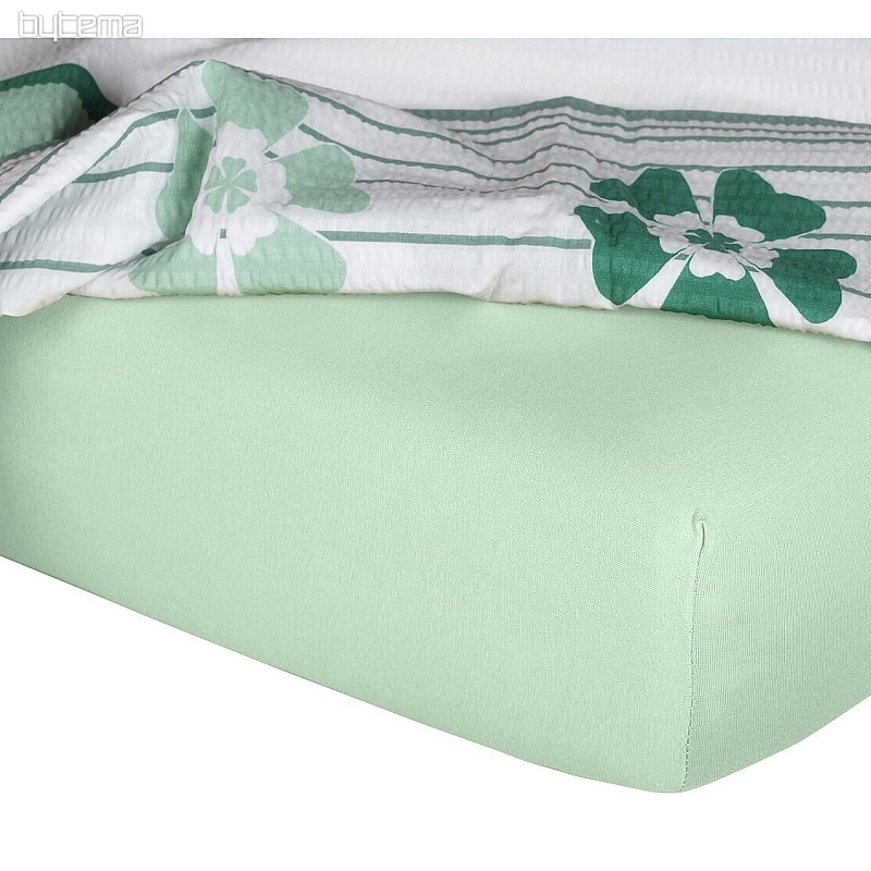 Drap de lit en jersey couleur MENTOL