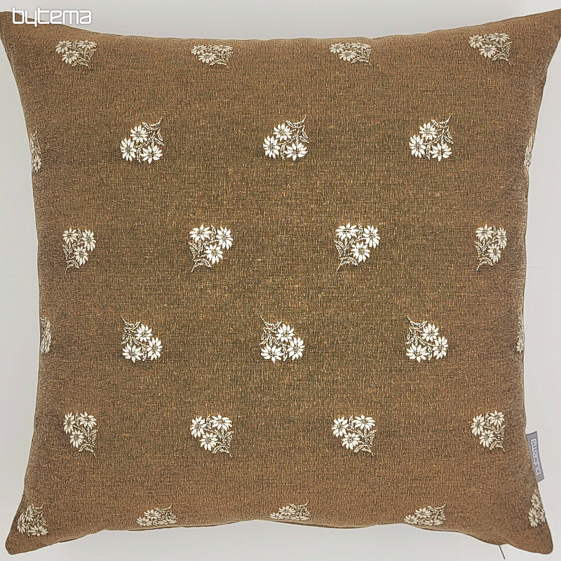 Revêtement décoratif FLEURS ALPINES jacquard MARRON