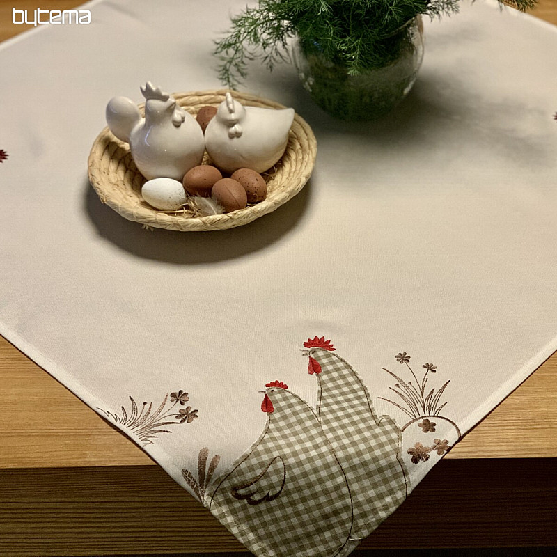 Nappe et écharpe brodées carreaux SLEPIČKA
